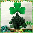 thumbnail image 4 of St Patricks Day Decorations,12 Inch St Patrick's Day Tree Topper,Green Plush Happiness Shamrocks with Metal Base,Suitable for Family Gatherings, Parties, Bars Decors, 4 of 6