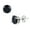 Black, variant on Aurora Borealis CZ Earrings Rhodium Plated .925 Sterling Silver Solitaire Stud Earrings 4MM