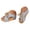 Blue, variant on Dakaela Wedges Sandals Women Cork Thick Sole Lace up Denim Platform Slip on Slides Orthotic Casual Summer Dressy Shoes Black Size 8