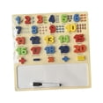 thumbnail image 3 of HILABEE Wooden Number Puzzles Board Problem Solving Colorful number of blocks Development 1 to 20, 3 of 9