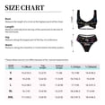 thumbnail image 5 of PAYOHTO Women's Cross Front Bikini Set with High Elasticity Soft Padding Bright Colorful Stars Black Bathing Suit Crop Top Swimsuit, 5 of 9