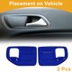 thumbnail image 3 of Cubierta de Tazón de Mango de Puerta Interior para Jeep Wrangler JK 2DR 2011-2017 Marco de Decoración de Mango de Puerta Interior Azul ABS 2 Pcs, 3 of 6