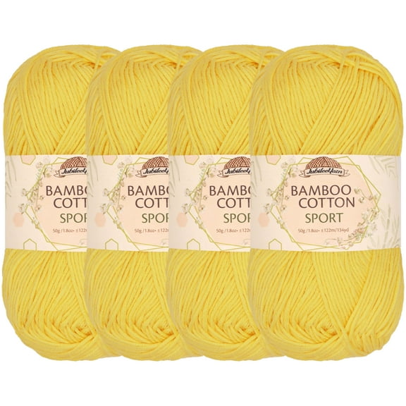 JubileeYarn Bamboo Cotton Sport Yarn - Yellow Brick Road - 4 Skeins