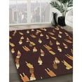 thumbnail image 3 of Ahgly Company Machine Washable Indoor Square Transitional Sienna Brown Area Rugs, 4' Square, 3 of 7