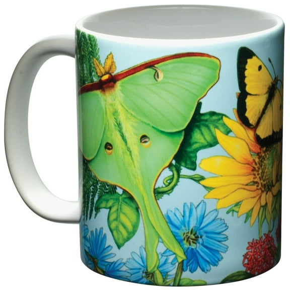 Butterfly Spectrum White Ceramic Mug