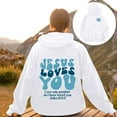 thumbnail image 4 of Christian Hoodies for Women 2025 Jesus Loves You Y2K Graphic Hoodie with Pockets Hooded Sweatshirt Women Pullover, 4 of 8