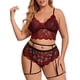 thumbnail image 2 of Gibobby Ropa interior mujer Conjunto de Lencería Sexy de Colegiala, Pijamas Caseros Sexy para Mujer, Ropa de Encaje Regalo de Aniversario(Rojo, 4XG), 2 of 5
