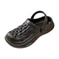 thumbnail image 4 of Rokment Womens Mens Clogs Garden Shoes with Back Strap Unisex Adult Quick Drying Comfortable Chunky Platform Arch Support Nursing Walking Closed Toe Sandals Black Size 8, 4 of 5