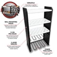 thumbnail image 2 of Performance Tool W7704 17-in Five Level Power Tool Storage Rack: 200 lb Limit, 9-Gauge Solid Steel Frame, Baked on Powder Coat Finish with 1/4-in Peg Holes, For Garage/Home, Black/White, 2 of 6