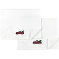 thumbnail image 2 of Serafina Home Farmhouse Christmas Hand Towels: Plush Velour Cotton Embroidered Forest Trees Decorative Plaid Truck, Set of 2, 2 of 6