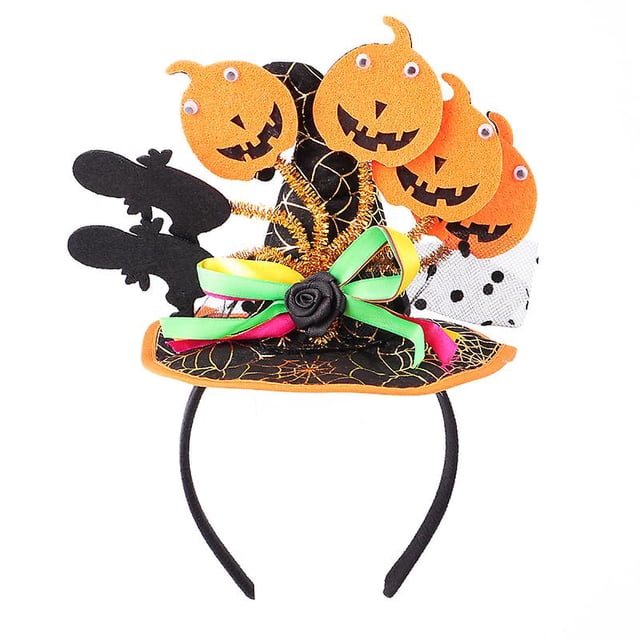 2 piezas aro de pelo de calabaza para decoraciones de Halloween