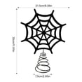 thumbnail image 3 of Halloween Spider Web Tree Topper Black Metal and PVC Hollow Web Decor with Stable Spring Base Festive Party Tree Home Display 11.8-Inch Black, 3 of 9