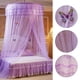 thumbnail image 4 of Mosquitera de encaje estilo princesa con forma de princesa y dosel redondo transpirable para cama (morado), 4 of 8