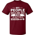 thumbnail image 2 of OXI T-Shirt - People Skills Fine Work, Basic Casual T-Shirt for Men's and Women Fleece T-Shirt Short Sleeve - Cardinal Red 2X-Large, 2 of 3