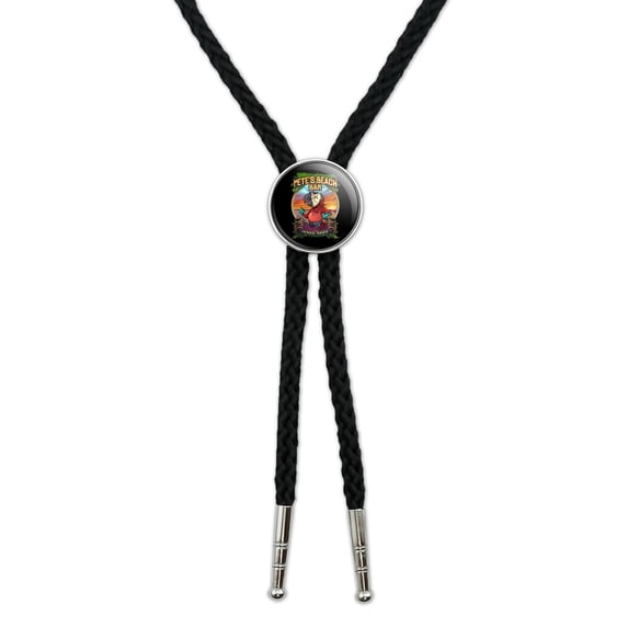 Pete's Beach Bar Tropical Paradise Vacation Western Southwest Cowboy Necktie Bow Bolo Tie