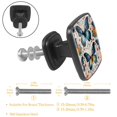 thumbnail image 3 of 12 PCS Colorful Butterfly Drawer Knobs Square Cabinet Handles with Screws Furniture Decorative for Cupboard Furniture Door Closet Desk Dresser, 3 of 5