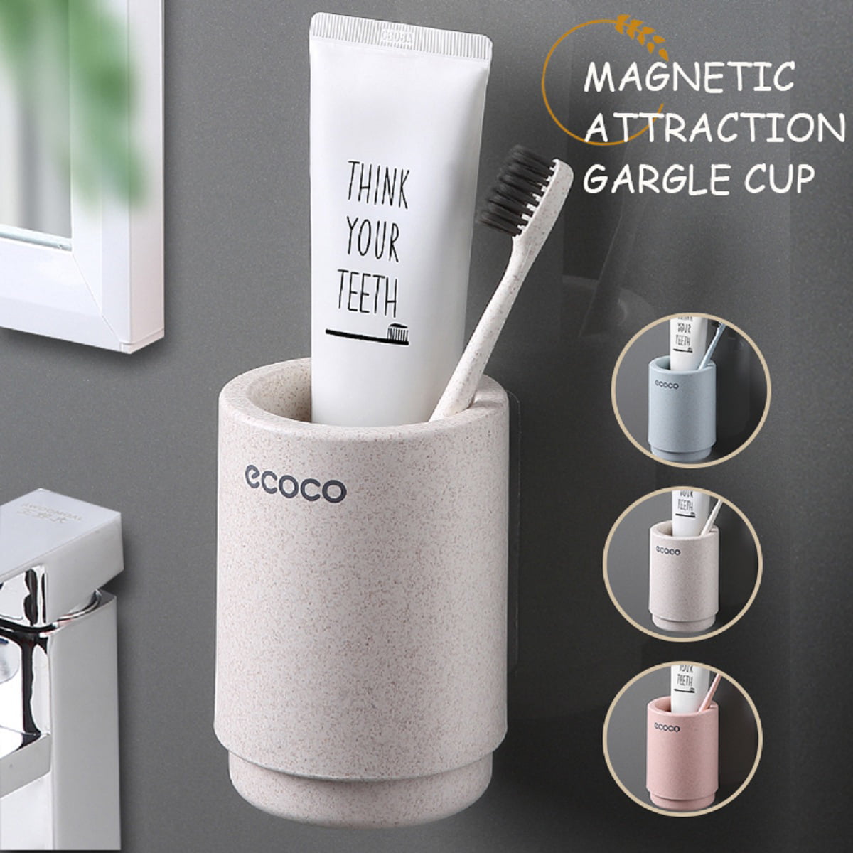 Creative Cute Gargle Cup Toothbrush Holder Water Cup Toothpaste Storage Box 