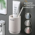 Protable & Wall Mount Toothbrush Holder Wash Cup,Automatic Toothpaste