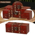thumbnail image 6 of FVDPWYE Jewelry Storage Box Compact Jewelry Organizer for Brooches Necklaces Wedding Red, 6 of 9