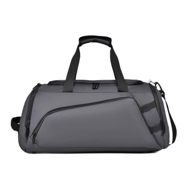 Bolsa de viaje deportiva, bolsa de gimnasio, bolsa cruzada para acampar, fitness, fin de semana Gris