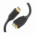 thumbnail image 1 of wonima44 1FT USB C to Micro B Cable,10Gbps Speed External Hard Drive Braided,USB 3.1 Type C to Micro B Work for iPhone 15,16,Seagate WD Westgate My Passport,MacBook Pro/Air, iPad/Tablet,Black, 1 of 1