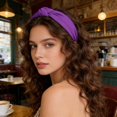 thumbnail image 2 of Bmisegm Knotted Headbands for Women Wide Turban Headband Non Yoga Exercise Cloth Hair Hair Bands Accessories Purple, 2 of 5