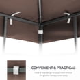thumbnail image 4 of Unique Choice 10x10 Ft 2-Tiered Patio Gazebo Replacement Canopy Top Cover,Coffee, 4 of 6
