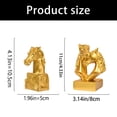 thumbnail image 3 of Horse Head Statue Ornament Horse Sculptures Horses Figurines Decorative Objects for Home Offices Bookshelf Table, 3 of 9
