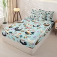 thumbnail image 2 of Erosebridal Rustic Floral Zipper Twin Comforter Sets with Fitted Sheet and 2 Pillowcases,Farm Chicken Rose Zipper Bedding Set For Boys,Reversible,4-Piece, 2 of 7