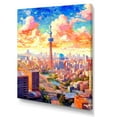 thumbnail image 2 of Designart "Modern Misty Urban Panorama" City Canvas Art Print, 2 of 7