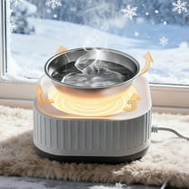 Heated Water Bowls for Animals Outdoor Thermostatic Control Heated Water Bowls Automatic Warming Dish for Outside Animals Provides Warm Water in Winter Gray