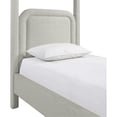 thumbnail image 4 of Bowery Hill Contemporary Grey Linen Textured Fabric Upholstered Twin Bed, 4 of 11