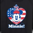 thumbnail image 3 of Disney - Minnie Flag Heart - Women's Lightweight French Terry Long Sleeve Shirt, 3 of 5