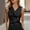 Black, variant on Womens V Neck Satin Vest Tops Dressy Casual Sleeveless Shirts Wrap Waist Slim Fit Lightweight Button Summer Blouses Pink