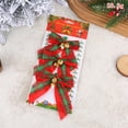 thumbnail image 2 of sruoe Christmas Tree Bows Ribbon, Christmas Tree Decorations Indoor, Xmas Tree Bowknot Ornaments, Wreath, Sequined Bow, Hanging Christmas Tree Topper for Wedding Holiday Party Decoration, Multicolor, 2 of 5