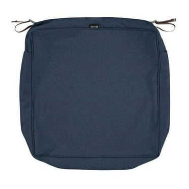 Classic Accessories  Montlake Fadesafe Square Lounge Cushion Cover - Heather Indigo Blue, 23 x 23 x 5 in.