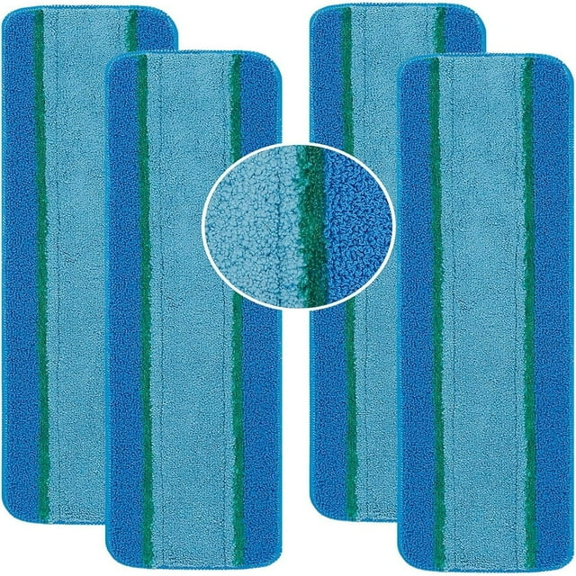 QUTETN 12 Pack Microfiber Cleaning Pads Compatible with All Bona Mops Replacement Mop Pads Refills for Hardwood & Hard Surface Floors Washable & Reusable