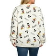thumbnail image 6 of Disney Womens Plus Size Mickey Mouse Fleece Long Sleeve All-Over Sweatshirt, 6 of 6