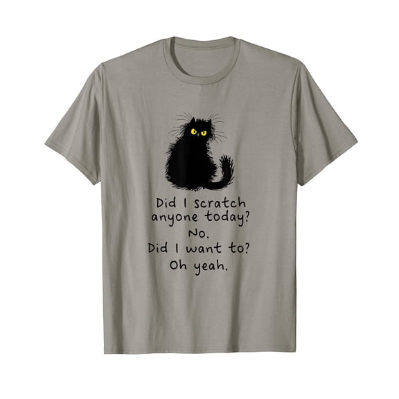 Funny Black Cat T-Shirt with Sarcastic Quote for Cat Lovers and Pet Enthusiasts