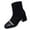 Black, variant on COM1950s Women's Winter Boots, Women's Fashion Casual Winter Comfortable Ankle Boots, Solid Color Pointed Toe Back Zipper Low Heel, Women's Boots Ankle, Black Ankle Boots for Women
