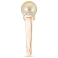 thumbnail image 6 of ANGARA Golden South Sea Cultured Pearl Collar Ring with Diamonds in 14K Rose Gold for Women | June Birthstone, Birthday, Anniversary, Jewelry Gift for Women | Pearl Ring, 6 of 8