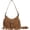 Brown, variant on Fashion Small Western Fringe Underarm Purse Mini Hipppie Shoulder Bag with Tassel for Women