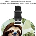 thumbnail image 4 of Square 2Pack PU Leather Sloth Cruise Luggage Tag with Privacy Cover and Name ID Tag for Travel Handbags Backpacks Luggage Tags, 4 of 6