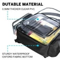 thumbnail image 6 of Sanmadrola Clear Backpack Heavy Duty Stadium Approved Backpacks PVC for Adults Clear Bag Travel, Black, 6 of 7