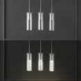thumbnail image 5 of JONATHAN Y Mium 21.63" 3-Light Modern Style Iron/Crystal/Glass Integrated LED Linear Pendant, Chrome, 5 of 15