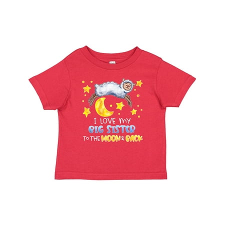 

Inktastic I Love my Big Sister to the Moon and Back Cute Sheep Boys or Girls Baby T-Shirt