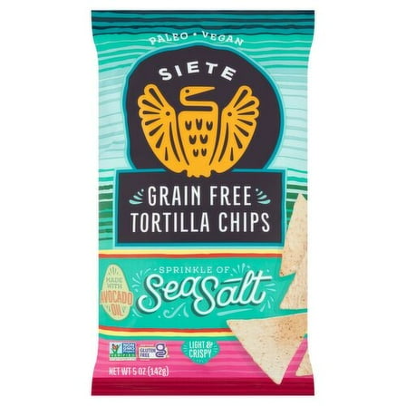 Siete Tortilla Chips Grain Free Sea Salt