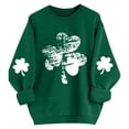 thumbnail image 3 of WOYY Girl's St. Patrick's Day Graphic Sweatshirt Kids Casual Soft Sweatshirts, Sizes 3-14, 3 of 3