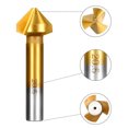 thumbnail image 3 of TEHAUX 6Pcs Countersink Chamfer Tool Set for Professional Design with Golden Finish, 3 of 8