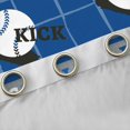 thumbnail image 4 of Feelyou Est Baseball Sleep Black Out Curtains for Teens, Modern Ball Gaming Curtains Pack of 2 (42x63 Each), Vintage Blue Plaid Bedroom Curtains, Black Out Curtains Decor, 4 of 6
